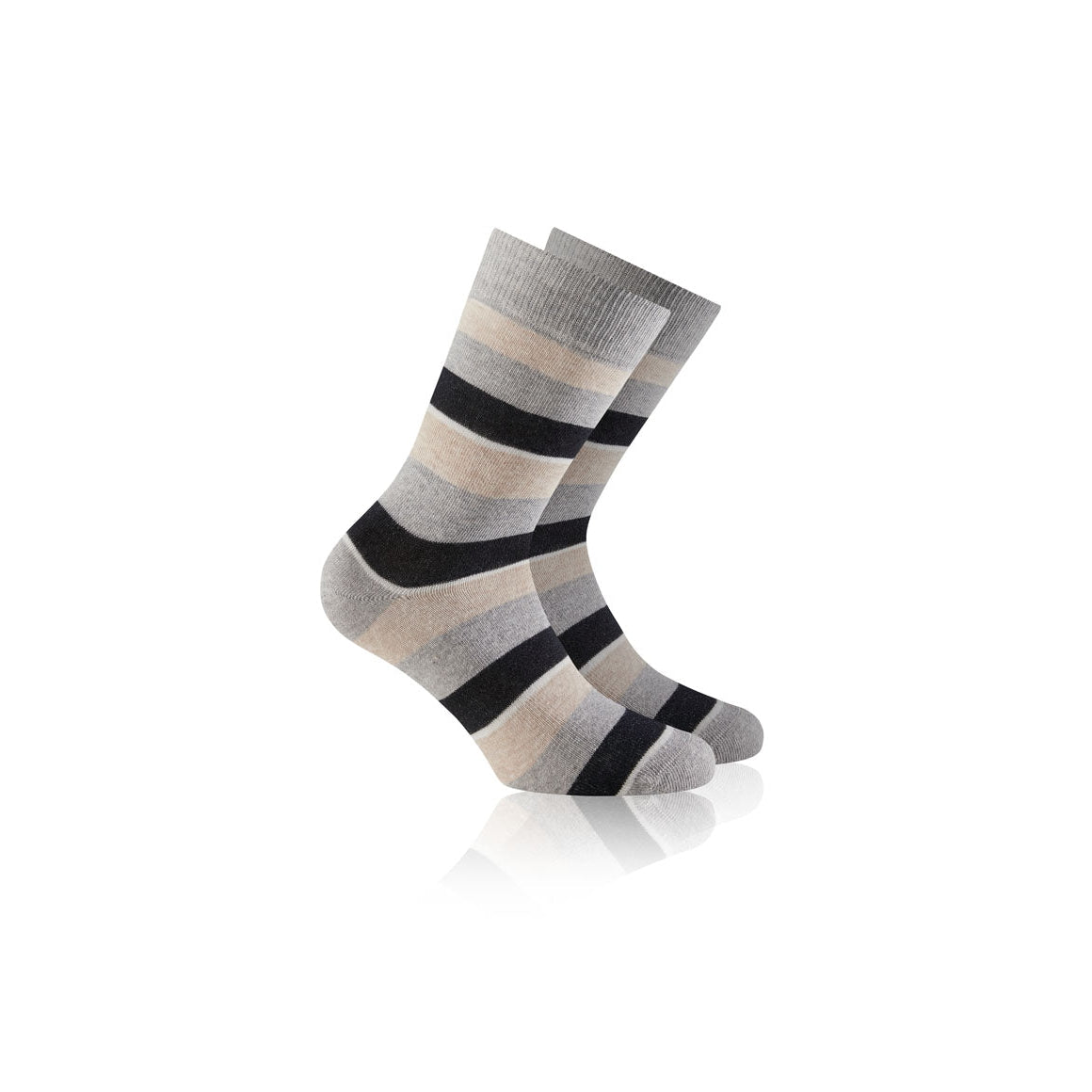 Rohner Socks Fashion - Gray striped 10-4191/376/39-42