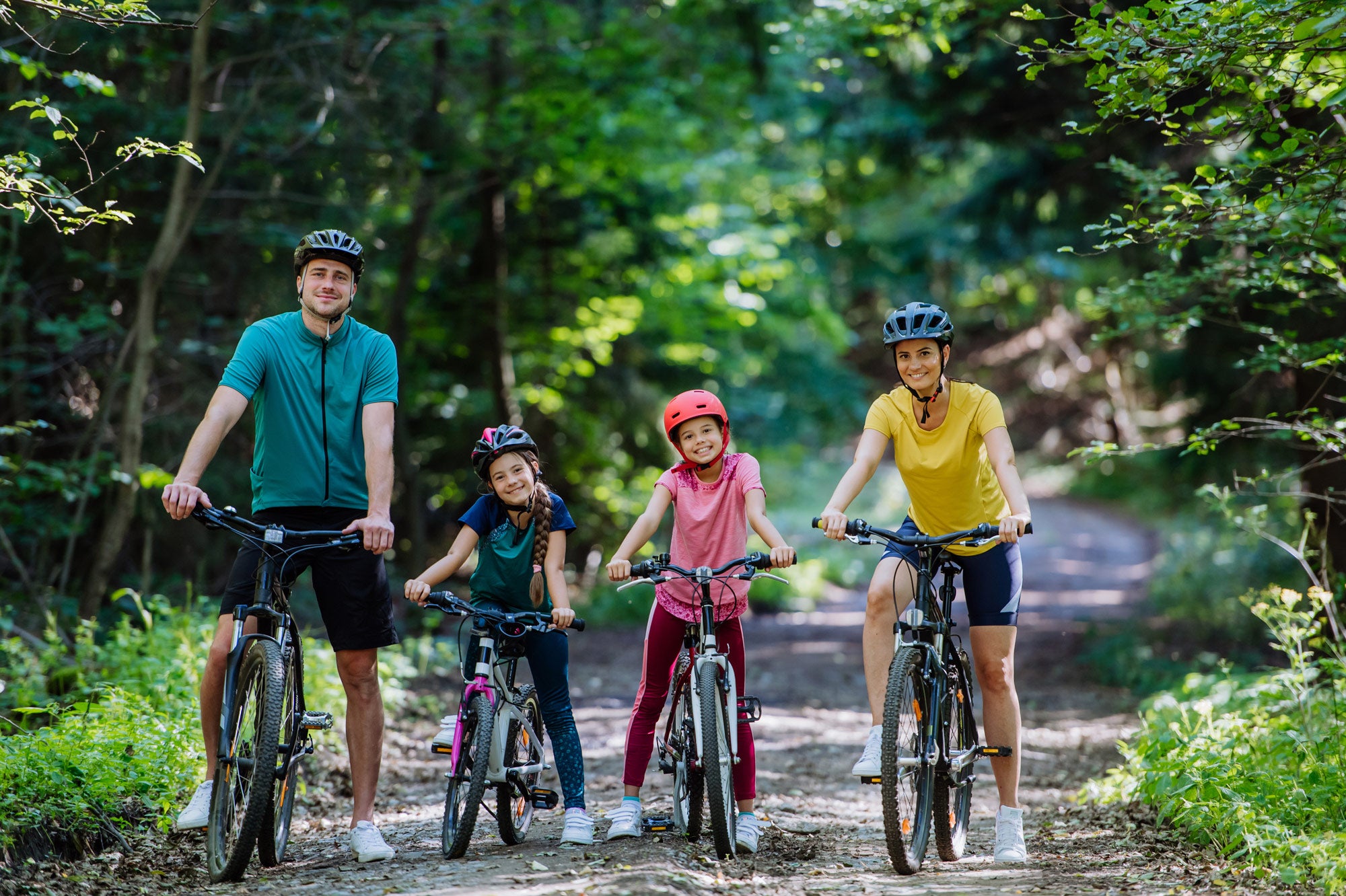 Familie Fahrrad Tour